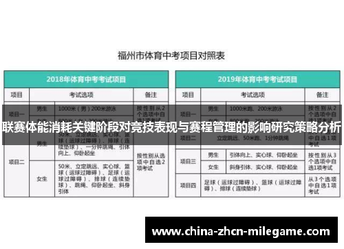 联赛体能消耗关键阶段对竞技表现与赛程管理的影响研究策略分析